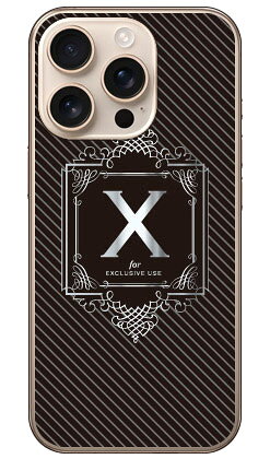 Cf LTD ラグジュアリーイニシャル X シルバーグレー (クリア) iPhone 16 Pro Coverfull 本体 保護 ハードケース スマホカバー　送料無料