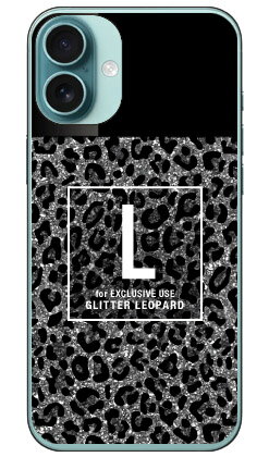 Rakuten - Cf LTD ヒョウ柄 ネイルボトル イニシャル L グレー (クリア) iPhone 16 Plus Coverfull 本体 保護 ハードケース スマホカバー　送料無料