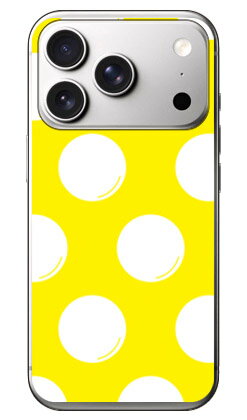 ドットフライ イエロー×ホワイトiPhone 17 Pro Max (ソフトTPU) SECOND SKIN ケース カバー スマホケース 送料無料 耐衝撃 プリント 保護