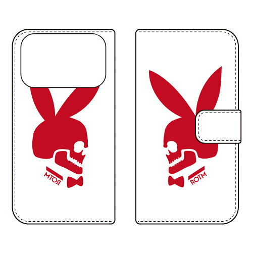 手帳型スマートフォンケース Bunny bone レッド iphone 17 Pro Apple SECOND SKIN 手帳型ケース iphone17Pro ケース iphone17Pro カバー iphone 17 Pro ケース iphone 17 Pro カバー アイフォーン17プロ ケース 送料無料