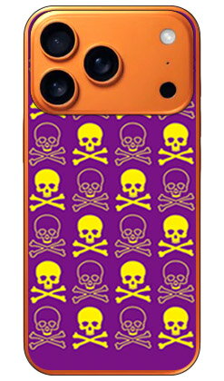 樂天商城 - スカル パープル×イエローiPhone 17 Pro (ソフトTPU) SECOND SKIN ケース カバー スマホケース 送料無料 耐衝撃 プリント 保護 衝撃