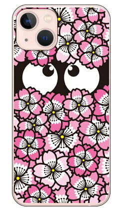 さくらちゃん ピンク （クリア） iPhone 13 Apple YESNO イエスノー 平面 受注生産 スマホケース ハードケース アップル iphone13 iphone13 ケース iphone13 カバー アイフォーン13 ケース アイフォーン13 カバー 送料無料
