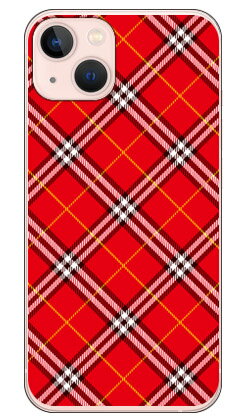タータンチェック レッド （クリア） iPhone 13 Apple SECOND SKIN セカンドスキン 平面 受注生産 スマホケース ハードケース iphone13 ケース iphone13 カバー アイフォーン13 ケース アイフォーン13 カバー アイフォン 13 送料無料