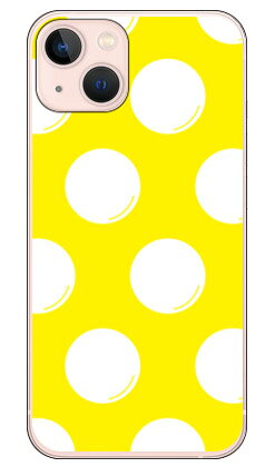 ドットフライ イエロー×ホワイト （ソフトTPUクリア） iPhone 13 Apple SECOND SKIN セカンドスキン 平面 受注生産 スマホケース ソフトケース iphone13 ケース iphone13 カバー アイフォーン13 ケース アイフォーン13 カバー アイフォン 13 送料無料