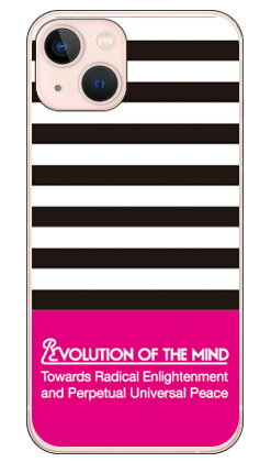 Panel border ブラック×ピンク （ソフトTPUクリア） design by ROTM iPhone 13 Apple SECOND SKIN 平面 受注生産 スマホケース ソフトケース iphone13 ケース iphone13 カバー アイフォーン13 ケース アイフォーン13 カバー アイフォン 13 送料無料