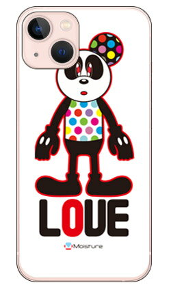 Love Panda （ソフトTPUクリア） design by Moisture iPhone 13 Apple SECOND SKIN セカンドスキン 平面 受注生産 スマホケース ソフトケース iphone13 ケース iphone13 カバー アイフォーン13 ケース アイフォーン13 カバー アイフォン 13 送料無料