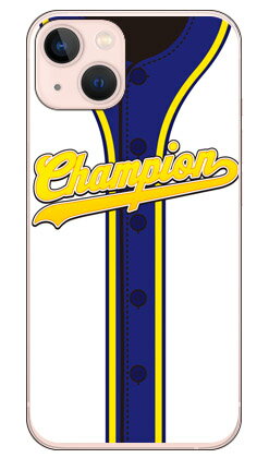 Cf LTD ベースボールユニフォーム ホワイト×ブルーイエロー （クリア） iPhone 13 Apple Coverfull スマホケース ハードケース アップル iphone13 iphone13 ケース iphone13 カバー アイフォーン13 ケース アイフォーン13 カバー 送料無料