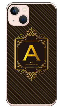 Cf LTD ラグジュアリーイニシャル A ゴールドイエロー （クリア） iPhone 13 Apple Coverfull 受注生産 スマホケース ハードケース ア..