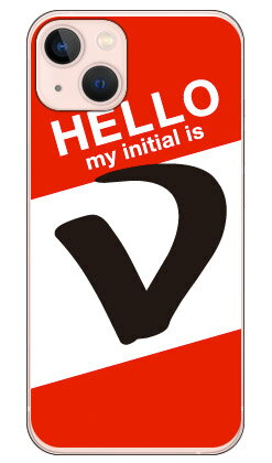 Rakuten - Cf LTD ハローイニシャル V レッド （クリア） iPhone 13 Apple Coverfull カバフル 平面 受注生産 スマホケース ハードケース アップル iphone13 iphone13 ケース iphone13 カバー アイフォーン13 ケース アイフォーン13 カバー 送料無料
