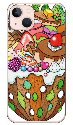 乐天商城 - おかしのやま （クリア） design by 326 iPhone 13 Apple SECOND SKIN 平面 受注生産 スマホケース ハードケース iphone13 ケース iphone13 カバー アイフォーン13 ケース アイフォーン13 カバー アイフォン 13 送料無料