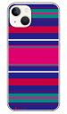 Moisture Stripe ブルー （ハードケース） design by Moisture iPhone14 (6.1インチ) SECOND SKINiphone 14 ケース iphone 14 本体 保..