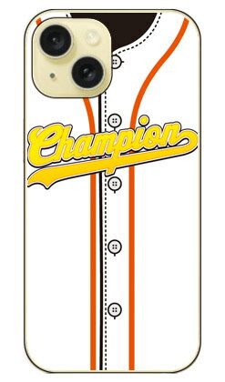 Cf LTD ベースボールユニフォーム ホワイト×オレンジ （クリア） iPhone 15 Coverfull カバフル 平面iphone 15 ケース iphone15 iphone 本体 保護 iphone ケース iphone 15 ケース iphone15 ハードケース iphone15 スマホケース スマホカバー アイフォーン15 送料無料