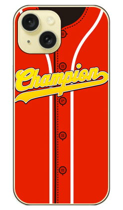 Cf LTD ベースボールユニフォーム レッド×ホワイト （クリア） iPhone 15 Coverfull カバフル 平面iphone 15 ケース iphone15 iphone 本体 保護 iphone ケース iphone 15 ケース iphone15 ハードケース iphone15 スマホケース スマホカバー アイフォーン15 送料無料