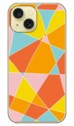 ステンドグラス オレンジ （クリア） iPhone 15 Coverfull カバフル 平面 受注生産 スマホケースiphone 15 ケース iphone15 iphone 本体 保護 iphone ケース iphone 15 ケース iphone15 ハードケース iphone15 スマホケース スマホカバー アイフォーン15 送料無料