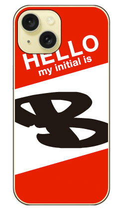 Cf LTD ハローイニシャル B レッド （クリア） iPhone 15 Coverfull カバフル 平面 受注生産iphone 15 ケース iphone15 iphone 本体 保護 iphone ケース iphone 15 ケース iphone15 ハードケース iphone15 スマホケース スマホカバー アイフォーン15 送料無料