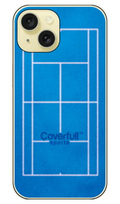 テニスコート ブルー(クリア) iPhone 15 Coverfull カバフル 平面 受注生産 スマホケースiphone 15 ケース iphone15 ip...