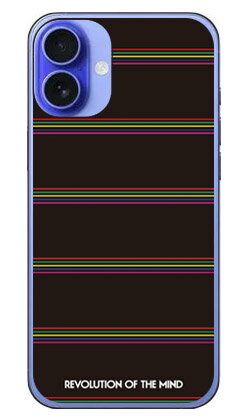 Multi border ブラック (クリア) design by ROTM iPhone 16 SECOND SKIN 本体 保護 ハードケース スマホカバー　送料無料