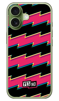 Rakuten - ライトニングボーダー ピンクiPhone 17 (ソフトTPU) YESNO ケース カバー スマホケース 送料無料 耐衝撃 プリント 保護 衝撃吸収