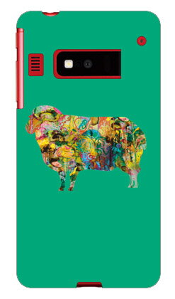 Mie 「ひつじ Green」 iida INFOBAR A03 au SECOND SKIN スマホケース ハードケース a03 ケース a03 カバー infobar a03 ケース infobar a03 カバー インフォバー ケース インフォバー カバー スマホケース スマホカバー アンドロイド 送料無料