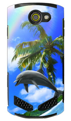 Dolphin Rainbow B design by DMF TORQUE G02 au Coverfull スマホケース ハードケース torque g02 ケース torque g02 カバー g02ケース g02カバー トルク g02 ケース トルク g02 カバー 京セラ トルク au torque g02 au トルク ケース au 送料無料