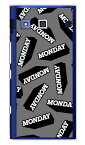 MONDAY ブラック （クリア） URBANO V01 au Coverfull スマホケース ハードケース urbano v01 カバー urbano v01 ケース アルバーノ v01 v01 カバー イニシャル v01カバー v01ケーススマホカバー au urbano v01 アルバーノv01 送料無料