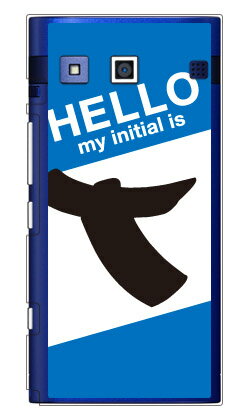 Cf LTD ハローイニシャル T ブルー （クリア） URBANO V01 au Coverfull ハードケース urbano v01 カバー urbano v01 ケース アルバーノ v01 v01 カバー イニシャル v01カバー v01ケーススマホカバー au urbano v01 アルバーノv01 送料無料