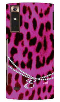 ヒョウ柄pinkイニシャル-E design by ARTWORK URBANO V02 au Coverfull ハードケース v02 ケース v02 カバー アルバーノ ケース アルバーノ v02 ケース アルバーノ v02 カバー アルバーノ au スマホケース au urbano v02 スマホカバー 送料無料