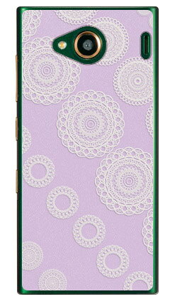 サークルレース パープル （クリア） URBANO V03 au Coverfull ハードケース urbano v03 ケース urbano v03 カバー アルバーノv03ケース アルバーノv03カバー スマホケース スマホカバー タフネススマホ android アンドロイド au 送料無料