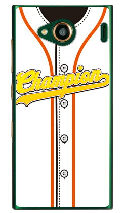 Cf LTD ベースボールユニフォーム ホワイト×オレンジ （クリア） URBANO V03 au Coverfull urbano v03 ケース urbano v03 カバー アルバーノv03ケース アルバーノv03カバー スマホケース スマホカバー タフネススマホ android 送料無料