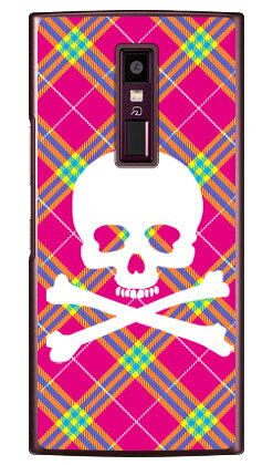 スカルパンク ピンク （クリア） URBANO V04 au SECOND SKIN ハードケースv04 スマホ 本体 保護 ケース 手帳型ケース 手帳型 クリアケース 保護 フィルム ソフト カバー ソフトカバー ハードケース 送料無料