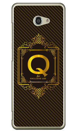 Cf LTD ラグジュアリーイニシャル Q ゴールドイエロー （クリア） BASIO4 KYV47・かんたんスマホ2・2+ A001KC・A201KC au・Y!mobile Coverfull kyv47 カバー kyv47 ケース basio カバー basio ケース basio kyv47 カバー basio kyv47 ケース basioカバー 送料無料