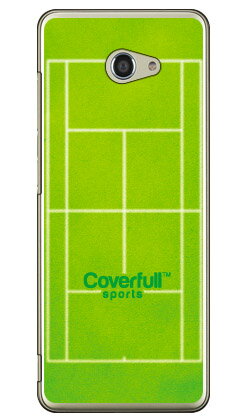 テニスコート グリーン(クリア) BASIO4 KYV47・かんたんスマホ2・2+ A001KC・A201KC au・Y!mobile Coverfull ky...