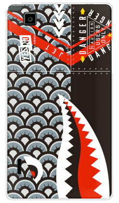 【送料無料】 シャーク 鯉のぼり ブラック （クリア） / for Optimus X IS11LG/au 【YESNO】au is11lg ケース is11lg カバー optimus x ケース optimus x カバー オプティマス x カバー オプティマス x ケース case cover android アンドロイド