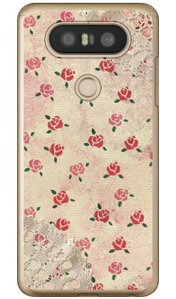 ローズレース ベージュ×ホットピンク （クリア） isai Beat LGV34・V20 PRO L-01J au・docomo Coverfull isai beat lgv34 ケース isai beat lgv34 カバー lgv34ケース lgv34カバー イサイ ビート ケース イサイ ビート カバー 送料無料