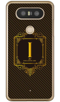 Cf LTD ラグジュアリーイニシャル I ゴールドイエロー （クリア） isai Beat LGV34・V20 PRO L-01J au・docomo Coverfull isai beat lgv34 ケース isai beat lgv34 カバー lgv34ケース lgv34カバー イサイ ビート ケース イサイ 送料無料