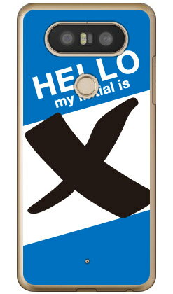 Cf LTD ハローイニシャル X ブルー （クリア） isai Beat LGV34・V20 PRO L-01J au・docomo Coverfull isai beat lgv34 ケース isai beat lgv34 カバー lgv34ケース lgv34カバー イサイ ビート ケース イサイ ビート カバー 送料無料