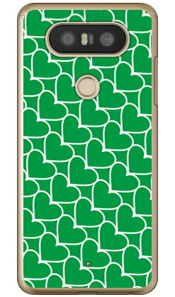 ハートストライプ グリーン×ホワイト （クリア） isai Beat LGV34・V20 PRO L-01J au・docomo SECOND SKIN isai beat lgv34 ケース isai beat lgv34 カバー lgv34ケース lgv34カバー イサイ ビート ケース イサイ ビート カバー 送料無料