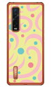 ドットウェイブ イエロー (クリア) fot OPPO Find X2 Pro OPG01 au Coverfull スマホケース ハードケース oppo find x2 pro opg01 ケース oppo find x2 pro opg01 カバー opg01 ケース opg01 カバー オッポファインドX2プロopg01 ケース 送料無料(2)