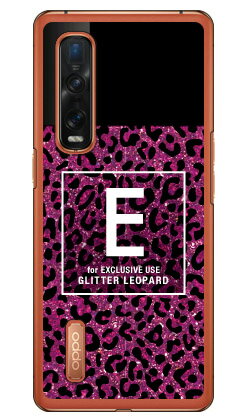 Cf LTD ヒョウ柄 ネイルボトル イニシャル E ピンク （クリア） fot OPPO Find X2 Pro OPG01 au Coverfull oppo find x2 pro opg01 ケース oppo find x2 pro opg01 カバー opg01 ケース opg01 カバー オッポファインドX2プロopg01 ケース 送料無料