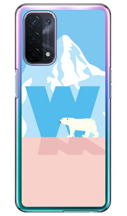 Cf LTD シロクマ イニシャル W (クリア) OPPO A54 5G OPG02 au・MVNOスマホ(SIMフリー端末) Coverfull ハードケースopg02 スマホ 本体 保護 ケース 手帳 カバー 耐衝撃 ショルダー 透明 シリコン ケース スマホケース クリアケース case 送料無料