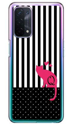 Cf LTD キャット イニシャル Q （クリア） OPPO A54 5G OPG02 au・MVNOスマホ（SIMフリー端末） Coverfull ハードケースopg02 スマホ 本体 保護 ケース 手帳 カバー 耐衝撃 ショルダー 透明 シリコン ケース スマホケース クリアケース case 送料無料
