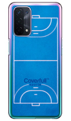 樂天商城 - ハンドボールコート ブルー（クリア） OPPO A54 5G OPG02 au・MVNOスマホ（SIMフリー端末） Coverfull スマホケース ハードケースopg02 スマホ 本体 保護 ケース 手帳 カバー 耐衝撃 ショルダー 透明 シリコン ケース スマホケース クリアケース case 送料無料