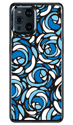 ローズポップ ブルー （ソフトTPUクリア） OPPO Find X3 Pro OPG03・CPH2173 au・MVNOスマホ（SIMフリー端末） YESNO oppo find x3 pro opg03 ケース oppo find x3 pro opg03 カバー opg03 ケース opg03 カバー 送料無料