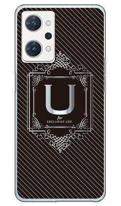 Cf LTD ラグジュアリーイニシャル U シルバーグレー （クリア） OPPO Reno7 A OPG04・A201OP・CPH2353 au・Y!mobile・楽天モバイル・MVNOスマホ（SIMフリー端末） Coverfullopg04 スマホ 本体 保護 ケース カバー バンパー ケース 手帳型 スマホケース 送料無料