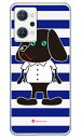 Doggy Stripe ネイビー （クリア） design by Moisture OPPO Reno7 A OPG04・A201OP・CPH2353 au・Y!mobile・楽天モバイル・MVNOスマホ（SIMフリー端末） SECOND SKINopg04 スマホ 本体 保護 ケース カバー バンパー ケース 手帳型 スマホケース simフリー 送料無料