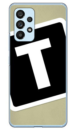 Cf LTD キャンプ イニシャル ベージュ×ブラック T （クリア） Galaxy A53 5G SCG15 SC-53C au・docomo Coverfull ハードケースau scg15 sc-53c ケース scg15 sc-53c カバー galaxy a53 5g ケース galaxy a53 5g カバー ギャラクシーa53 5g ケース 送料無料