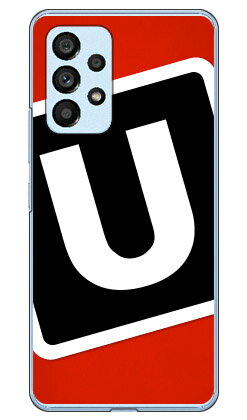 Mobile Phone - Cf LTD キャンプ イニシャル レッド×ブラック U （クリア） Galaxy A53 5G SCG15 SC-53C au・docomo Coverfull スマホケース ハードケースau scg15 sc-53c ケース scg15 sc-53c カバー galaxy a53 5g ケース galaxy a53 5g カバー ギャラクシーa53 5g ケース 送料無料