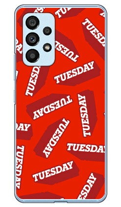 TUESDAY レッド （クリア） Galaxy A53 5G SCG15 SC-53C au・docomo Coverfull カバフル 平面 受注生産 スマホケース ハードケースau scg15 sc-53c ケース scg15 sc-53c カバー galaxy a53 5g ケース galaxy a53 5g カバー ギャラクシーa53 5g ケース 送料無料