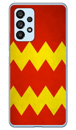 Cf LTD ダービーコレクション 競馬 騎手 勝負服 【57】 胴赤・黄山形一文字 (クリア) Galaxy A53 5G SCG15 SC-53C au・docomo Coverfullau scg15 sc-53c ケース scg15 sc-53c カバー galaxy a53 5g ケース galaxy a53 5g カバー ギャラクシーa53 5g ケース 送料無料