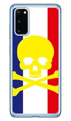 スカル トリコロール （ソフトTPUクリア） Galaxy S20 5G SCG01・SC-51A au・docomo SECOND SKIN ソフトケース scg01 sc-51a カバー scg01 sc-51a ケース galaxy s20 5g ケース galaxy s20 5g scg01 sc-51a ケース ギャラクシーS20 5G カバー 送料無料